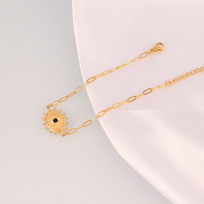 Wholesale Stainless Steel Devil' s Eye Bracelets Simple Oil-Dropping Eye Bracelets