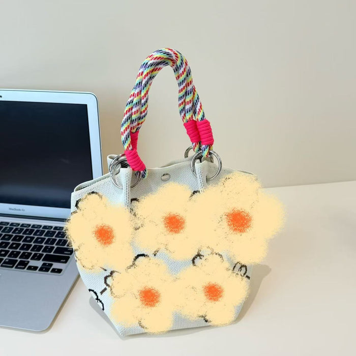 Wholesale Cartoon knitted bag large capacity vegetable basket