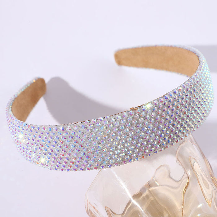 Wholesale Women' s fashionable and versatile diamond headband dopamine color headband
