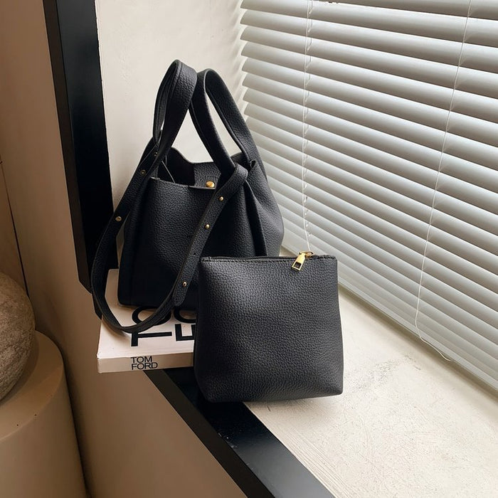 Wholesale Pattern Bucket Bag Shoulder Bag Two-Piece Handbag