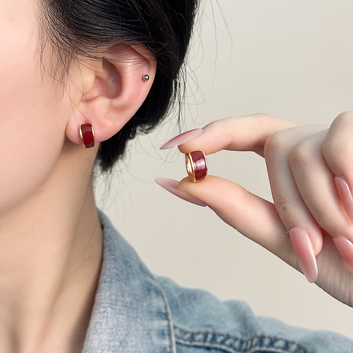 Wholesale Earnail drop glaze flocking with a simple and high-end feel