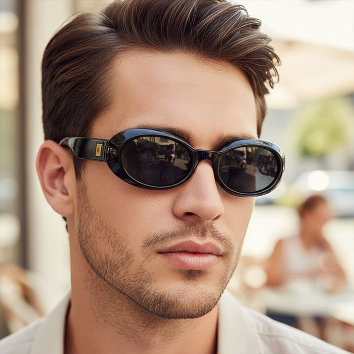 Wholesale Retro Oval Sunglasses for Women Street Photography UV400 Sun Glasses