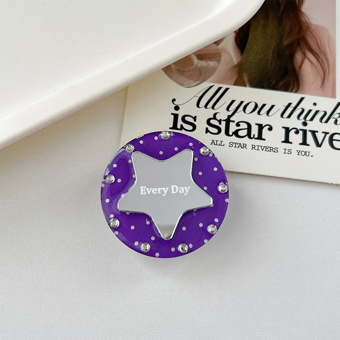 Wholesale Acrylic Rhinestone Star Mirror Phone Grip Stand
