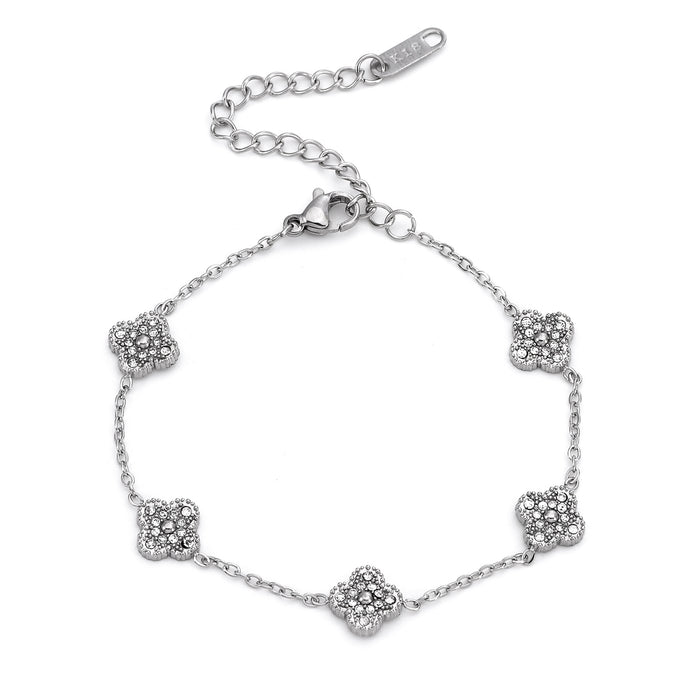 Wholesale Clover Bracelet 9mm Small Titanium Steel Women's Fashion Clover