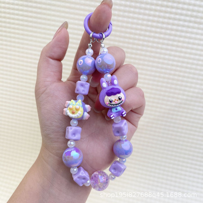 Wholesale Cartoon windmill hand-painted beads mobile phone chain bag decoration pendant accessories mobile phone chain