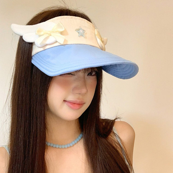 Wholesale Cute bow, empty top hat, sun hat, outdoor UV protection