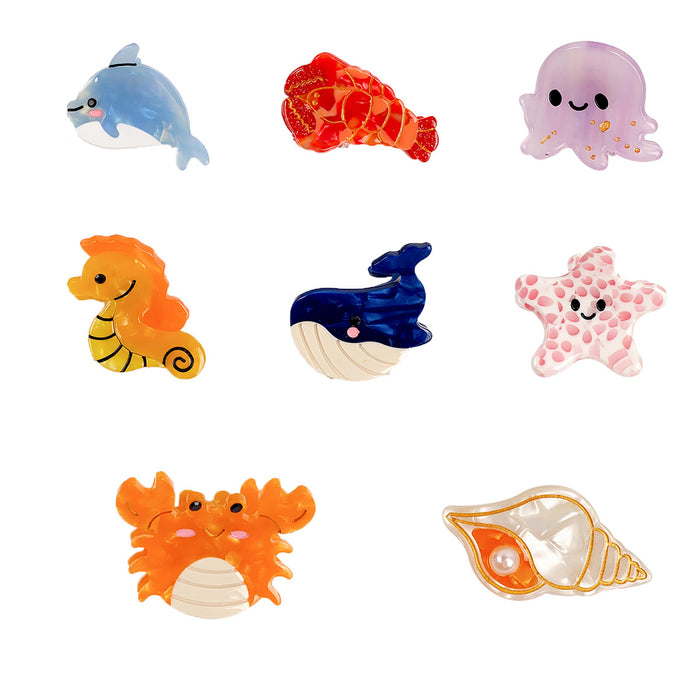 Wholesale Acetate Dolphin Hair Clip Ocean Conch Design Fashion Accessory Gift