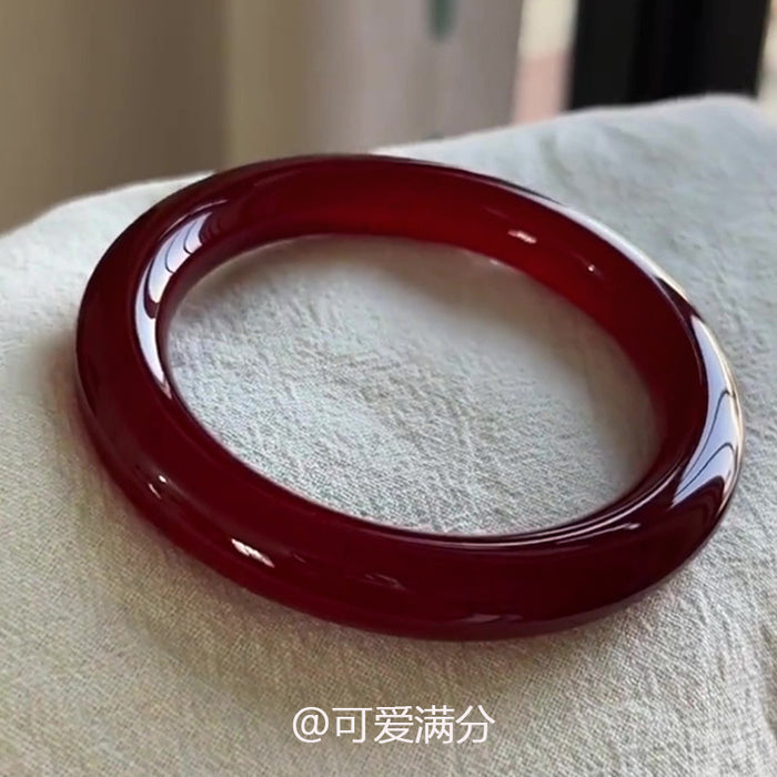 Wholesale New high-quality round bar fashionable deep red agate bracelet