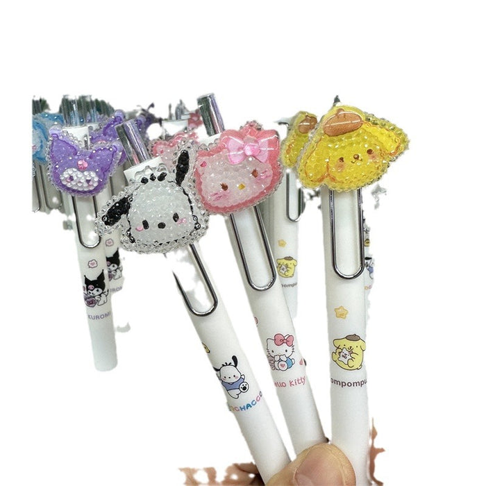 Wholesale Cartoon Crystal Diamond Sticker Press-action Pen (S) JDC-PN-YunL001