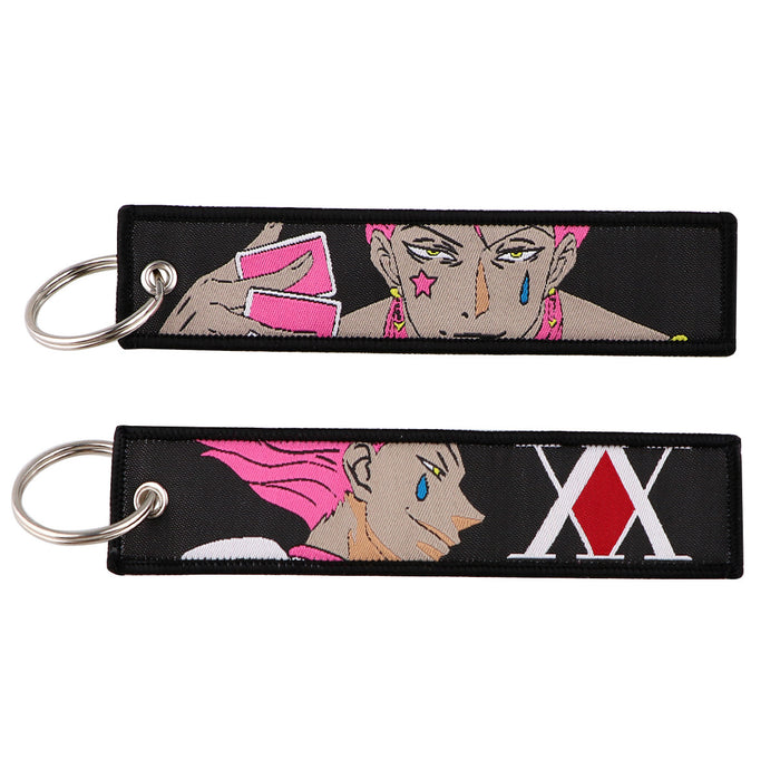 Wholesale Cartoon  Anime Woven Label Keychain Lanyard Woven Fabric