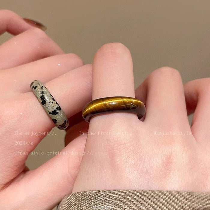 Wholesale Natural ring retro fashion index finger temperament personality versatile spotted ring