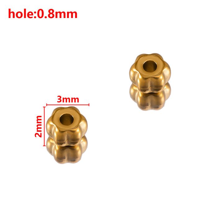 Wholesale Stainless steel hole bead lantern hole bead angular scattered bead separated bead handmade DIY bracelet bracelet bracelet bracelet bracelet