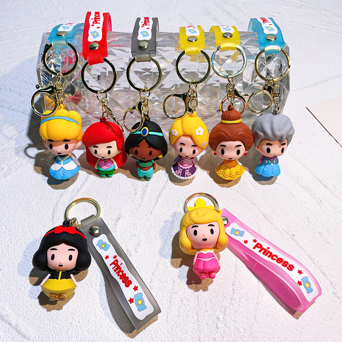 Wholesale School Bag Pendant Doll Cute Silicone Car Key Chain