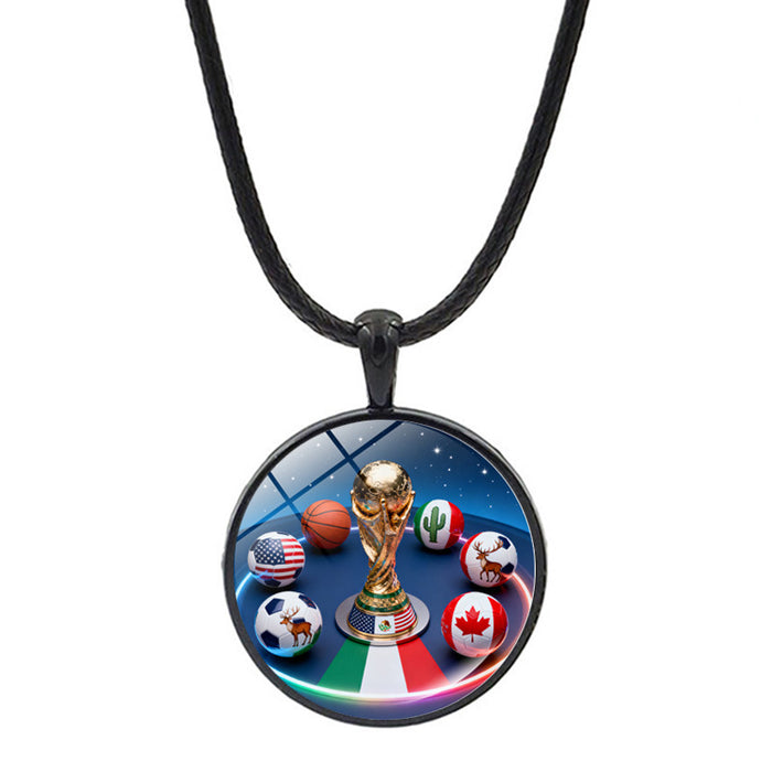 Wholesale World Cup Football Necklace Accessories