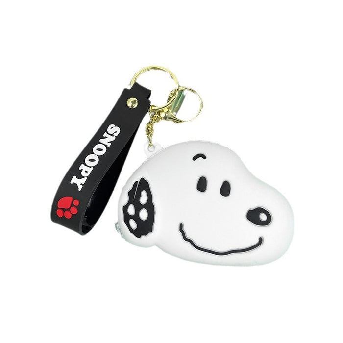 Wholesale  Cartoon Coin Purse Keychain White Dog Key Bag Pendant Men's and Women's Accessories