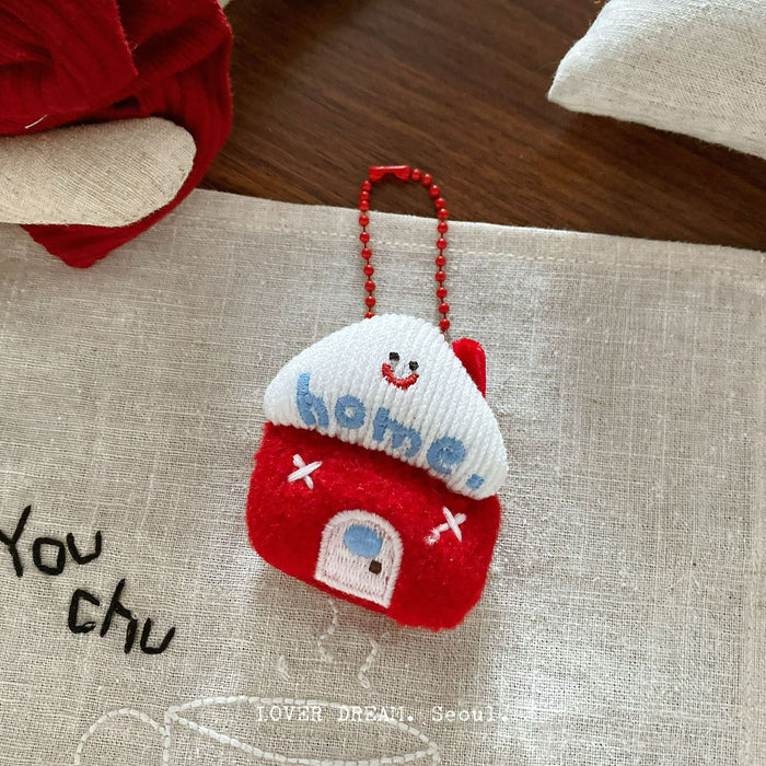 Wholesale Cute Plush Penguin Bead Chain Keychain Bag Charm Christmas New Year Party Car Accessory Gift