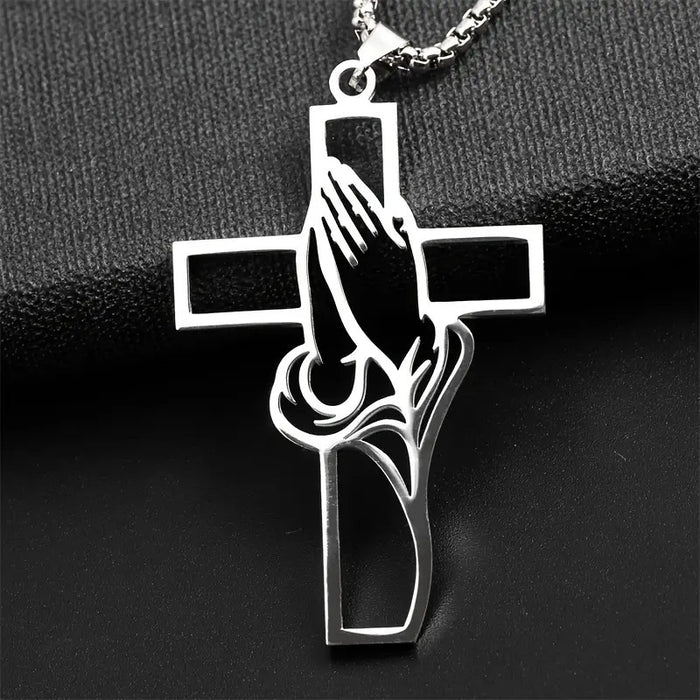 Wholesale Stainless Steel Necklace Pendant Prayer Faith Gift Gift