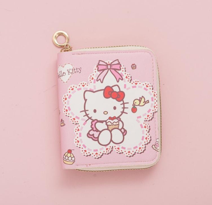Wholesale Cute Short Waterproof Zip Wallet with Kitten Design