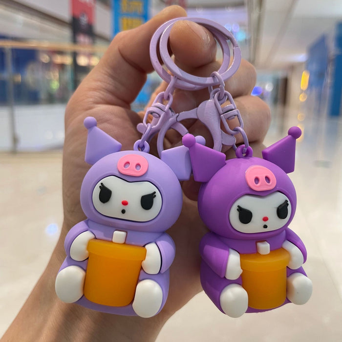 Wholesale Luminous night light keychain pendant, car bag hanging decoration, claw machine, small gift wholesale