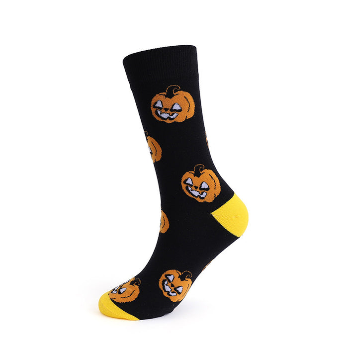 Wholesale  Halloween stockings cartoon print casual cotton socks for men and women deont sweat-absorbent sports socks