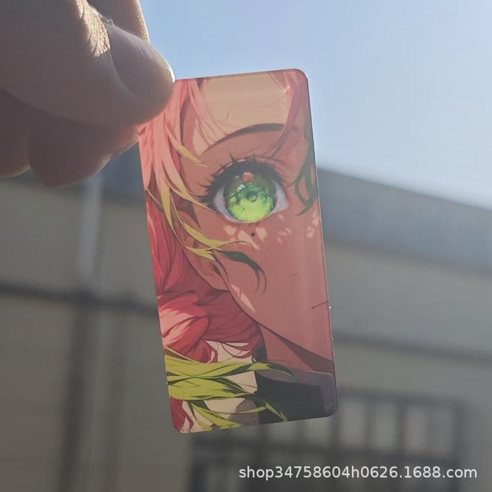 Wholesale Acrylic translucent card eye-glowing cartoon keychain pendant