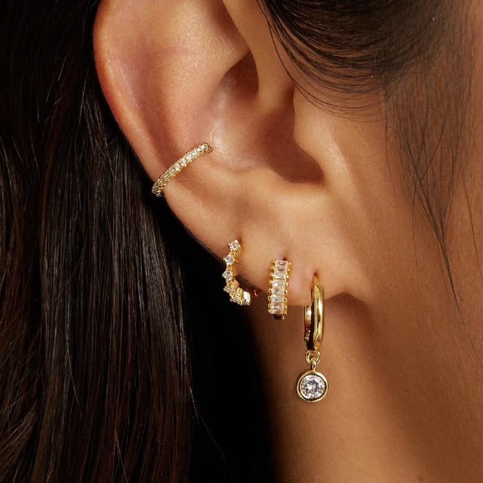 Wholesale Geometric square copper ear clip set