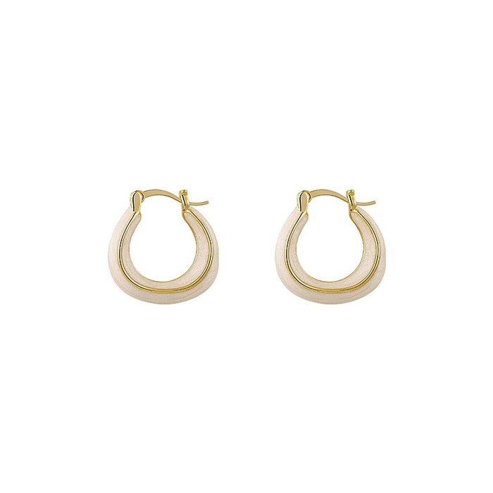 Wholesale Light luxury irregular retro U-shaped simple and versatile earrings