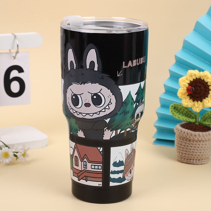 Wholesale Printing Cartoon Thermos American Coffee Cup ins High Color Suction Cup