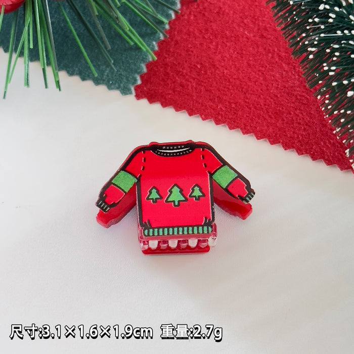 Wholesale Christmas small hairpin gingerbread man Christmas tree snowman small clip cute  hairpin holiday hair accessories
