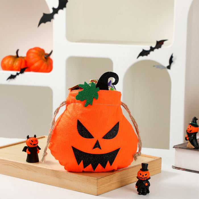Wholesale  Decoration Supplies Pumpkin Grimace Handbag  Children' s Candy Gift Bag Pumpkin Bag