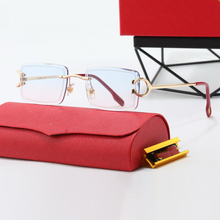 Wholesale New sunglasses with frameless cut edges, trendy sunglasses