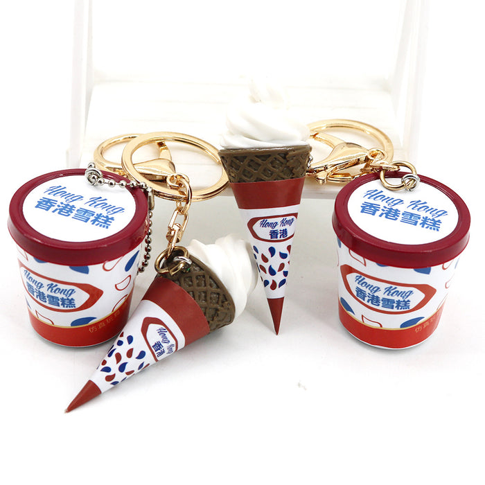 Wholesale Simulated  Ice Cream Keychain