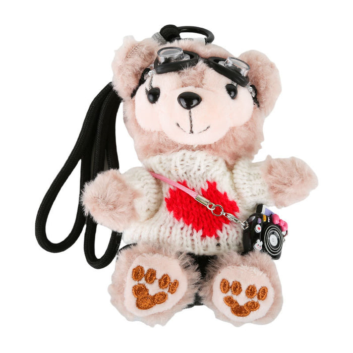 Wholesale Creative Plush Travel Bear Keychain Cute Cartoon Student Bag Pendant Exquisite