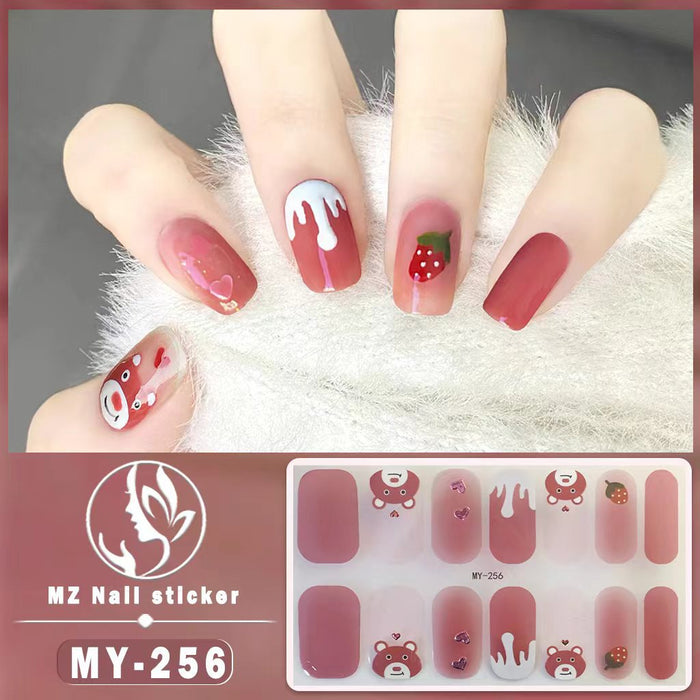 Wholesale 14 Pieces/sheet Butterfly Bake Free Gel Nails Kits Nail Stickers JDC-NS-ARS002