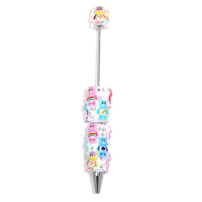 Wholesale Fashion Cartoon Bear Ballpoint Pen Resin Bead DIY Craft Gift minimum quantity: 5