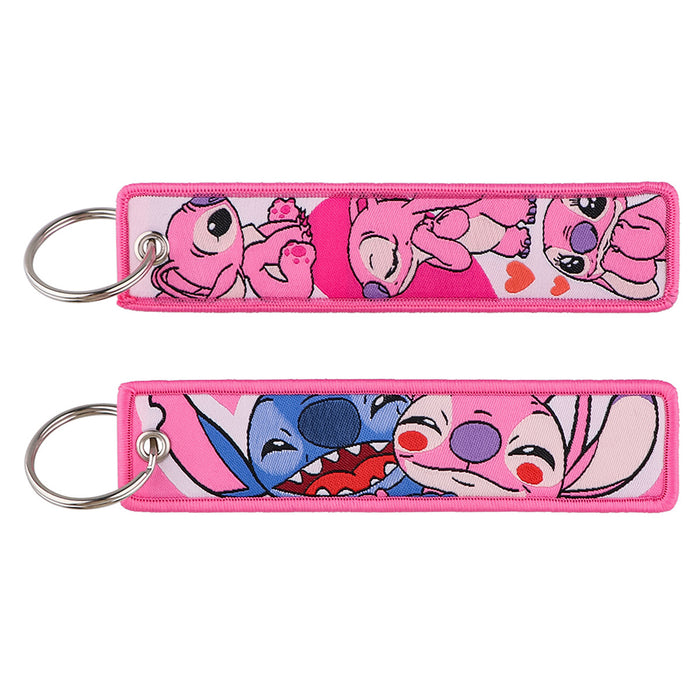 Wholesale Cartoon Cute Capybara Animal Woven Label Lanyard Keychain JDC-KC-KKX005