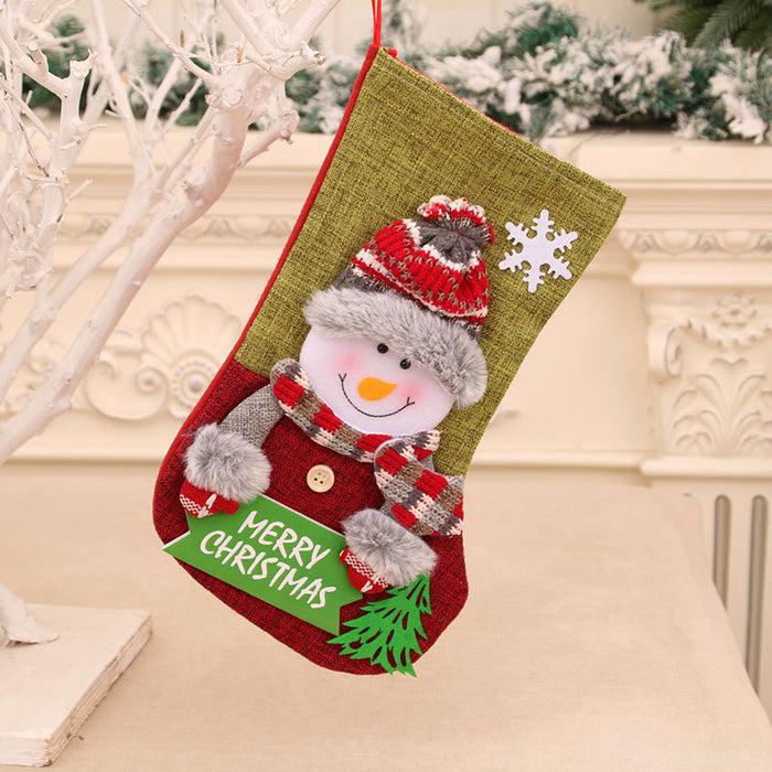 Wholesale Christmas socks gift bag children' s candy bag cartoon gift bag letter card Christmas socks