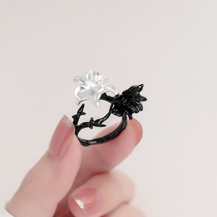 Wholesale Black and White Bipolar Affective Disorder Ring