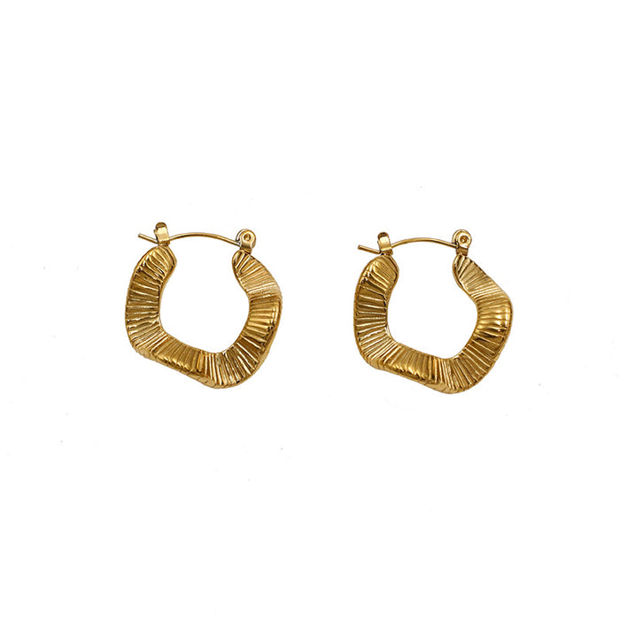 Wholesale 18k gold titanium steel earrings