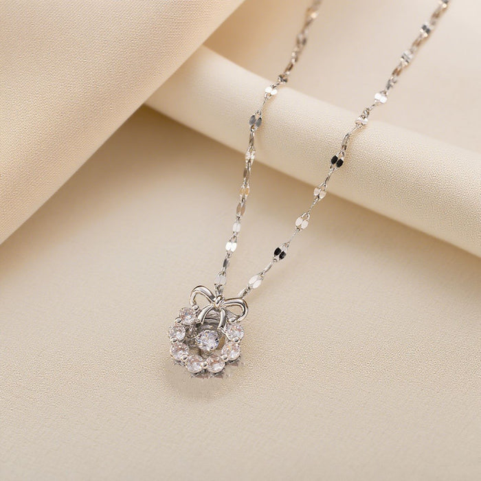 Wholesale 2pcs Luxury Versatile Heart Clavicle Chain
