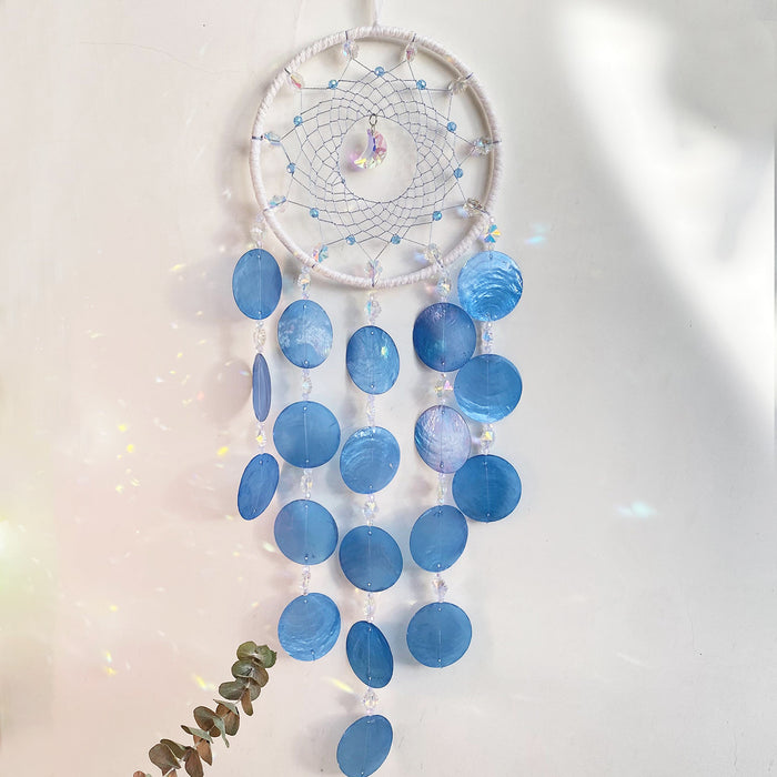 Wholesale Shell Wind Chime Nordic Style Handwoven Blue Hanging Decoration MOQ≥2