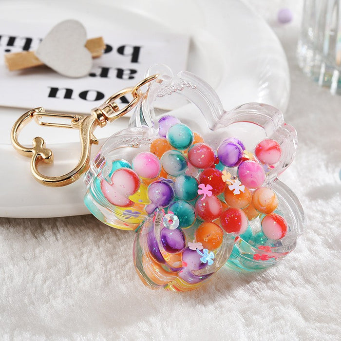 Wholesale Acrylic oil-filled pendant,  glow-in-the-dark iceberg cup keychain
