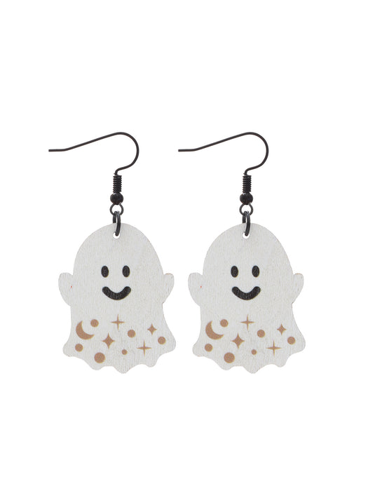 Wholesale  Flower Skull Pumpkin Earrings Simple Fashion Wooden Earrings