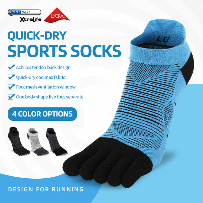Wholesale breathable sweat-absorbent five-finger socks backrest toe socks short five-toe sports sock