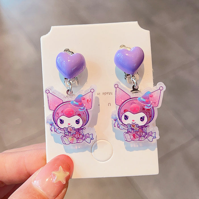 Wholesale Children's cartoon ear clips, cute and sweet without ear holes, earrings for girls, earrings accessories