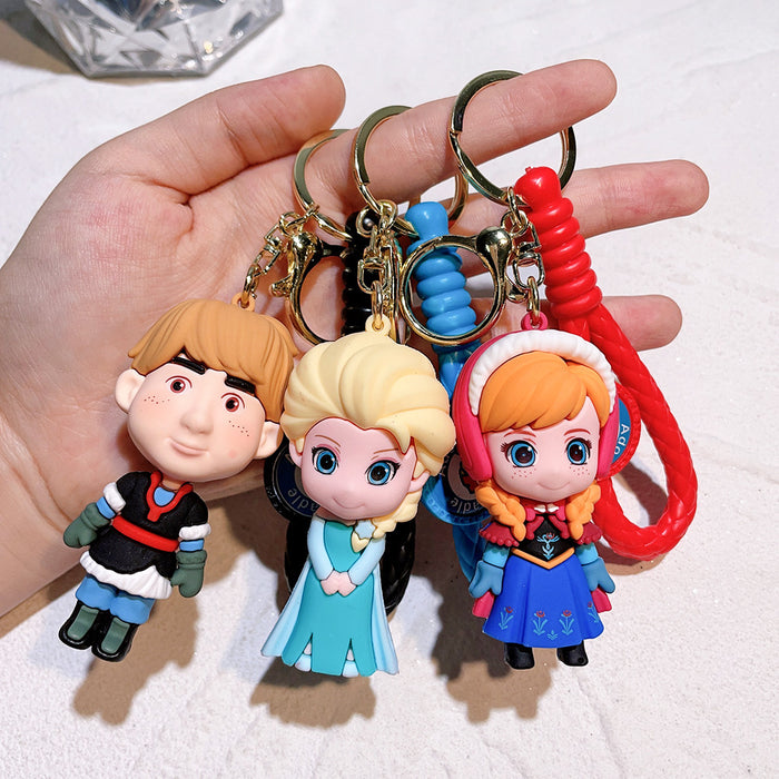 Wholesale 3pcs Cartoon Silicone Car Keychain Cute Creative Gift