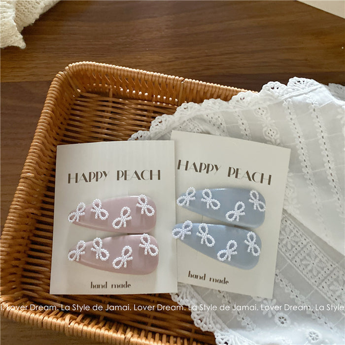 Wholesale Texture bow, bangs clip, side clip, hair clip, hair accessory