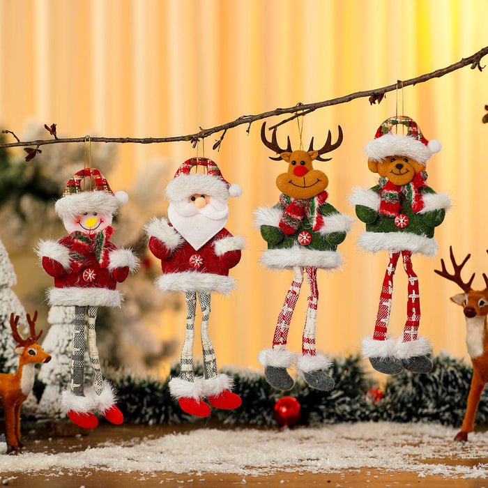 Wholesale Long-Legged Christmas Pendant Doll Christmas Small Gift Christmas Tree Pendant Decoration