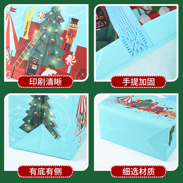 Wholesale Christmas Handheld Gift Bag Customized Cartoon Santa Claus Elk Snowflake Non Woven Bag JDC-GB-XJ002