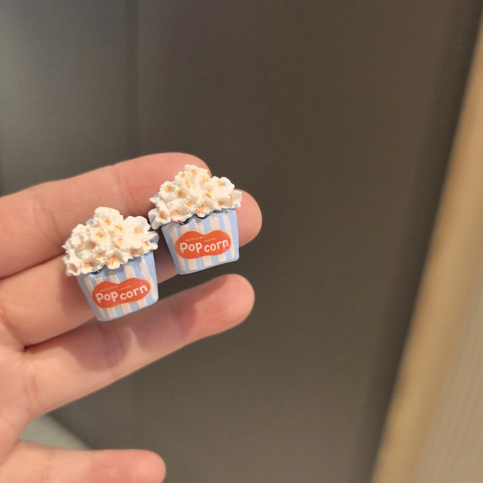 Wholesale silver needle popcorn earrings